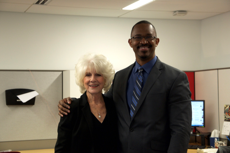 Diane Rehm and Joshua Johnson (Credit: Madeleine Poore/WAMU)